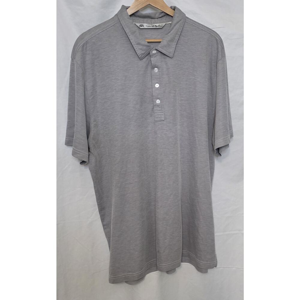 Travis Mathew Mens Gray Pima Cotton Golf Polo Size XXL